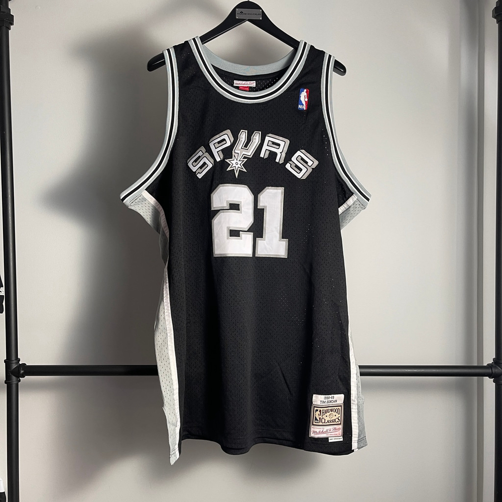Men's Mitchell & Ness San Antonio Spurs Duncan Jersey Size XLT